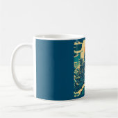Stad van Atlantis 2 - Woodblock Style Koffiemok (Links)