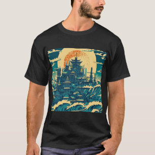 Stad van Atlantis 2 - Woodblock Style T-shirt