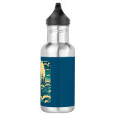 Stad van Atlantis 2 - Woodblock Style Waterfles (Rechts)