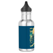 Stad van Atlantis 2 - Woodblock Style Waterfles (Links)