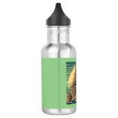 Stad van Atlantis 4 - Woodblock Style Waterfles (Links)