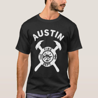Stad van Austin Fire Dept Texas Brandweerman T-shirt