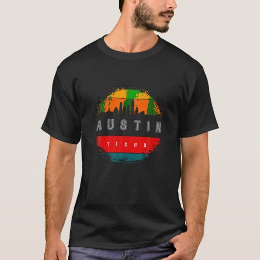 Stad van Austin Texas T Shirt (Voorkant)
