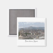 Stad van Barcelona Spanje Cityscape Magneet (Voorkant / Achterkant)