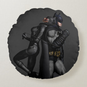 Stad   van Batman Arkham Batman en Catwoman Rond Kussen