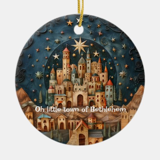 Stad van Bethlehem Gepersonaliseerd Ornament (Voorkant)
