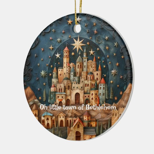 Stad van Bethlehem Gepersonaliseerd Ornament (Links)