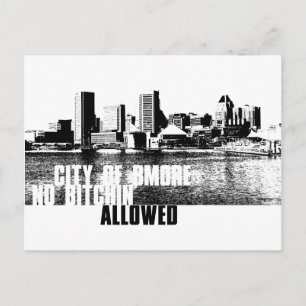 Stad van Bmore NBA Briefkaart