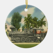Stad van Bradenton Stoomlocomotief Keramisch Ornament (Voorkant)
