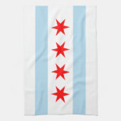 Stad van Chicago Illinois Vlag Theedoek (Verticaal)