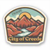 Stad van Creede, Colorado Sticker (Voorkant)