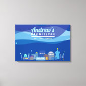 STAD VAN DAVID Bar Mitzvah Inloggen Memory Board Canvas Afdruk (Voorkant)