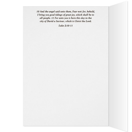 Stad van David Geboorte van Jesus Christmas Kaart (Binnen (Links))