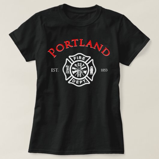 Stad van de brandweer van Portland T-shirt (Design voorkant)