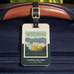 Stad van de heiligen Salt Lake City, Utah Bagagelabel