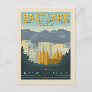 Stad van de heiligen   Salt Lake City, Utah Briefkaart
