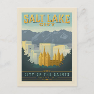 Stad van de heiligen | Salt Lake City, Utah Briefkaart