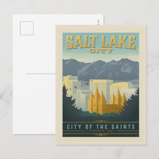 Stad van de heiligen | Salt Lake City, Utah Briefkaart (Voorkant / Achterkant)