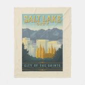Stad van de heiligen | Salt Lake City, Utah Fleece Deken (Voorkant)