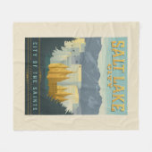 Stad van de heiligen | Salt Lake City, Utah Fleece Deken (Voorkant (Horizontaal))