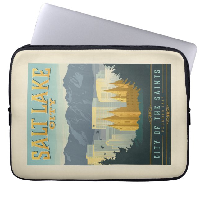 Stad van de heiligen | Salt Lake City, Utah Laptop Sleeve (Voorkant)