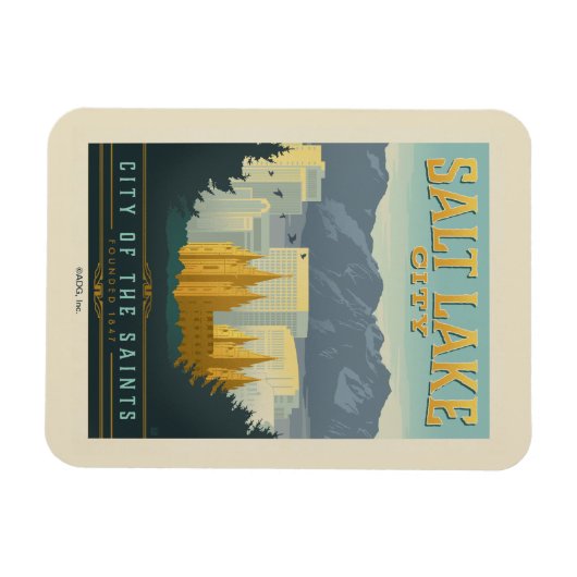 Stad van de heiligen | Salt Lake City, Utah Magneet (Horizontaal)