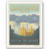 Stad van de heiligen | Salt Lake City, Utah Sticker (Voorkant)