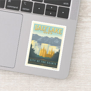Stad van de heiligen   Salt Lake City, Utah Sticker