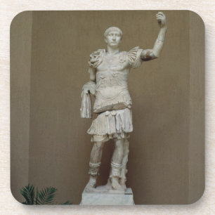 Stad van de keizer Trajan (53-117 AD) (marmer) Bier Onderzetter