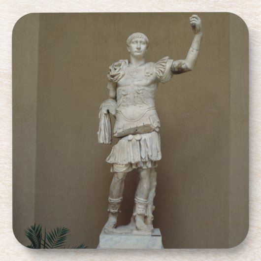 Stad van de keizer Trajan (53-117 AD) (marmer) Bier Onderzetter (Voorkant)
