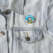 Stad van de staatsbibliotheek van Minsk Belarus Ronde Button 3,2 Cm (In situ)