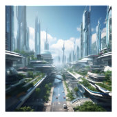 Stad van de toekomst foto afdruk (Voorkant)