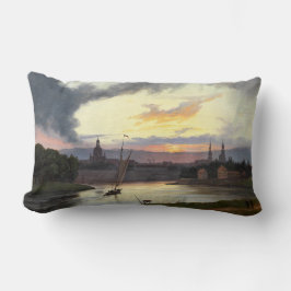 Stad van Dresden bij zonsondergang (Duits Landscha Kussen