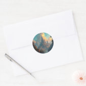 Stad Van Echo's – Oude Stadsgezicht Ronde Sticker (Envelop)