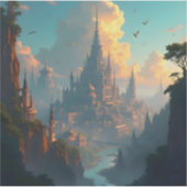 Stad Van Echo's - Vierkante Vinyl Sticker (Voorkant)