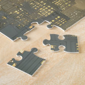 Stad van Engelen Vrouw in Goud Legpuzzel (Zijkant)