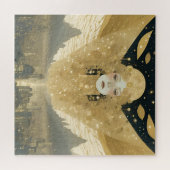 Stad van Engelen Vrouw in Goud Legpuzzel (Horizontaal)