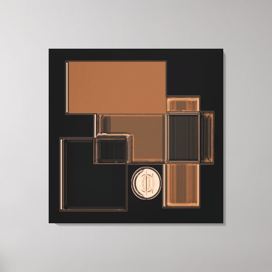 Stad van Glas Urban Abstracte Kunst Canvas Print (Voorkant)