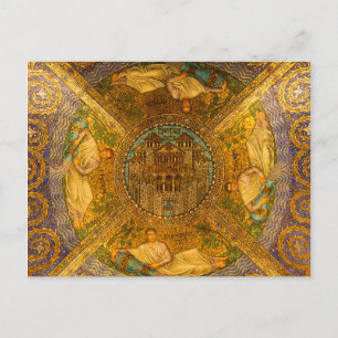 Stad van God Neo Byzantine mozaïekkathedraal plafo Briefkaart