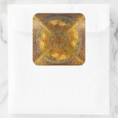 Stad van God Neo Byzantine mozaïekkathedraal plafo Vierkante Sticker (Tas)