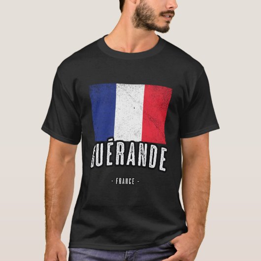 Stad van Guã©Rande Frankrijk FR Vlag Drapeau Franã T-shirt (Voorkant)