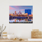 Stad van Indianapolis, Indiana Poster (Keuken)