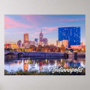 Stad van Indianapolis, Indiana Poster