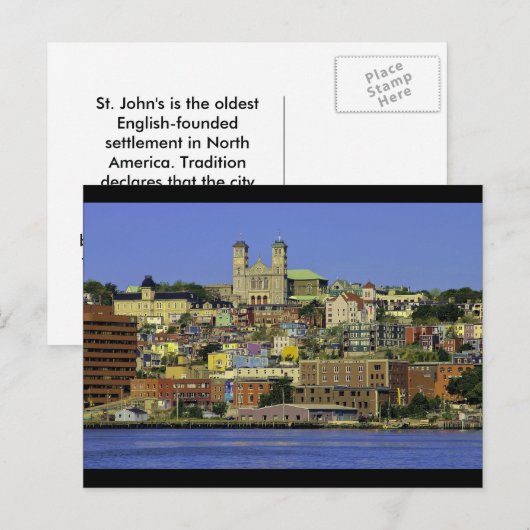 Stad van kleuren briefkaart (Voorkant / Achterkant)