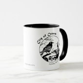 Stad van kraaien zwart-wit Mok (Voorkant rechts)