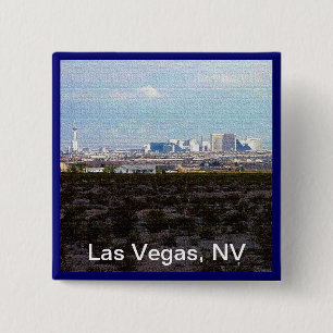 Stad van Las Vegas Vierkante Button 5,1 Cm