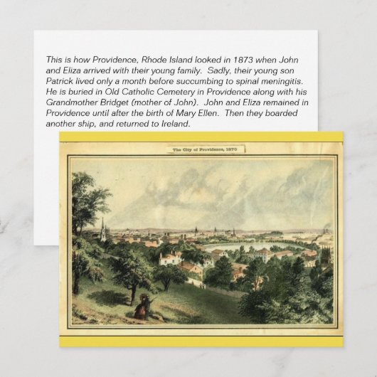 Stad van Levering in 1872 Briefkaart (Voorkant / Achterkant)