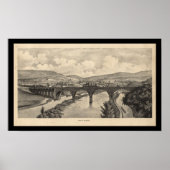 Stad van Lezing PA Pennsylvania Bridge Poster (Voorkant)