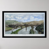 Stad van Lezing PA Pennsylvania Bridge Print (Voorkant)