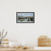 Stad van Lezing PA Pennsylvania Bridge Print (Keuken)